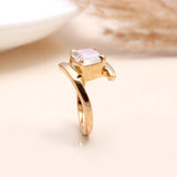925 Sterling Silver Rainbow Moonstone Ring