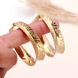 925 Sterling Silver Hammered Statement Hoops Earrings
