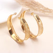 925 Sterling Silver Hammered Statement Hoops Earrings
