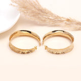 925 Sterling Silver Hammered Statement Hoops Earrings