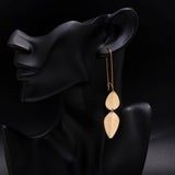 925 Sterling Silver Leaf Drop Earrings