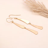925 Sterling Silver Modern Abstract Double Drop Earrings