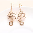 925 Sterling Silver Wavy Hammered Dangle Earrings