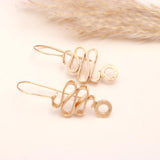 925 Sterling Silver Wavy Hammered Dangle Earrings