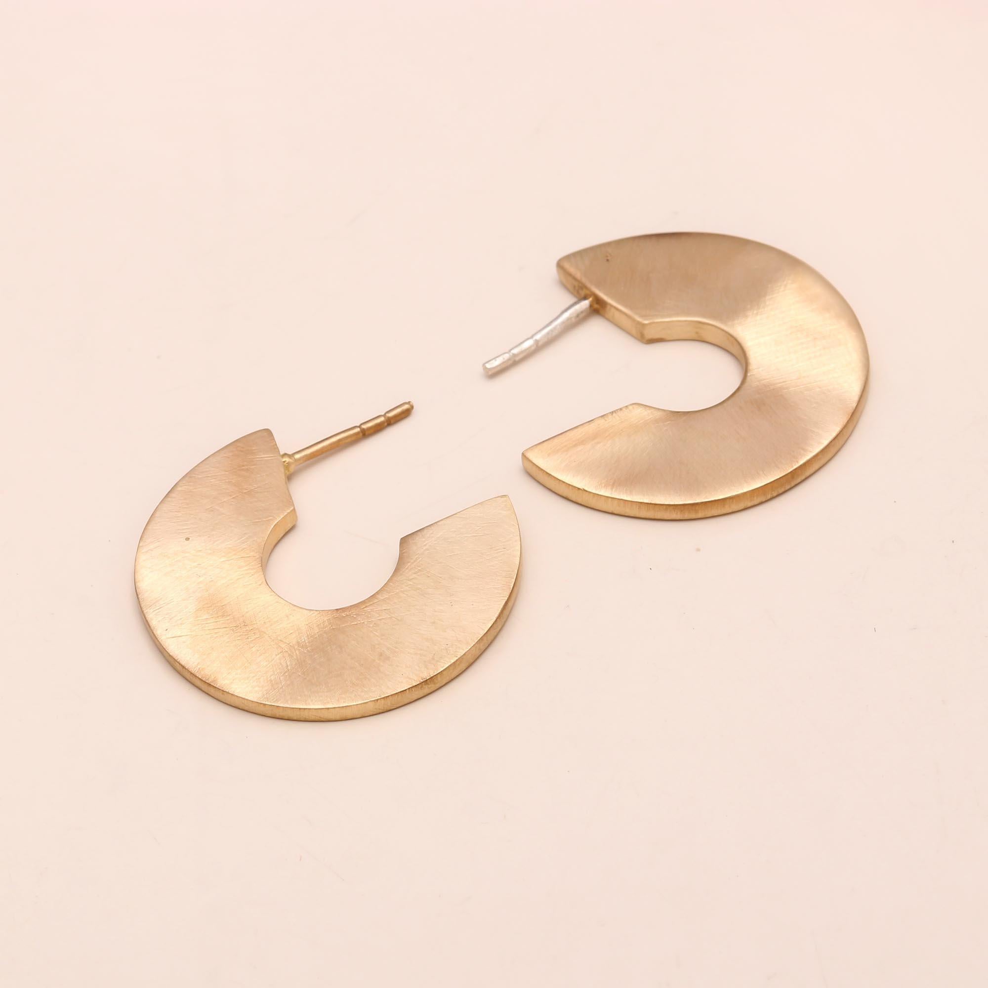 925 Sterling Silver Modern Cutout Hoop Earrings