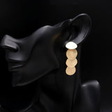 925 Sterling Silver Brushed Petal Drop Earrings