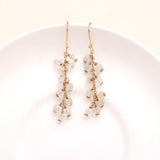 925 Sterling Silver Crystal Beaded Dangle Earrings