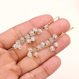 925 Sterling Silver Crystal Beaded Dangle Earrings