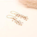 925 Sterling Silver Crystal Beaded Dangle Earrings