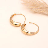 925 Sterling Silver Crescent Hoop Earrings