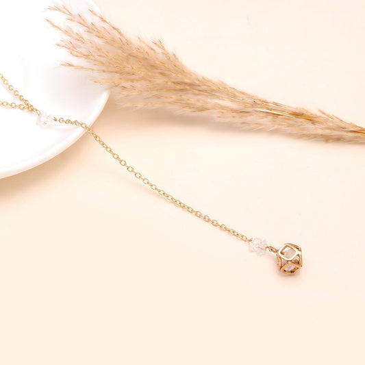 925 Sterling Silver Crystal Cage Pendant Necklace