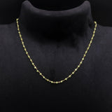 925 Sterling Silver Green Beaded Chain Necklace