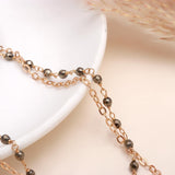 925 Sterling Silver Hematite Beads & Hammered Coin Pendant