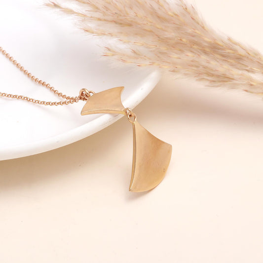 925 Sterling Silver Modern Abstract Pendant Necklace