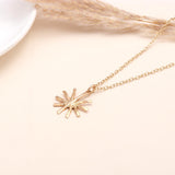 Hammered Sunburst Pendant Necklace