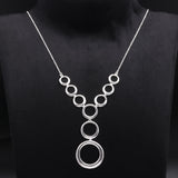 Modern Linked Circle Pendant Necklace