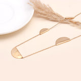 Geometric Half Moon Statement Necklace