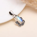 925 Sterling Silver Filigree Design Handmade Moonstone Pendant