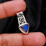 925 Sterling Silver Mystic Blue Labradorite Pendant