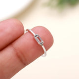 925 Silver White Topaz Stacking Ring