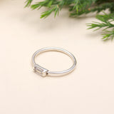 925 Silver White Topaz Stacking Ring