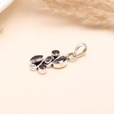 925 Sterling Silver Garnet & Amethyst Pendant