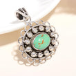 925 Sterling Silver Vintage Turquoise Statement Pendant