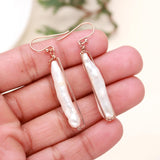 Handmade 925 Sterling Silver Peapod Freshwater Pearl Earrings
