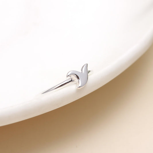 Solid 925 Silver Wave Ring - Sizes 5-10, Ocean Inspired
