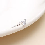 925 Silver Whale Tail Ring
