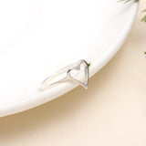 925 Silver Open Heart Ring