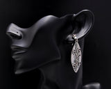 925 Sterling Silver Amethyst Vintage Filigree Drop Earrings