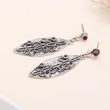 925 Sterling Silver Amethyst Vintage Filigree Drop Earrings