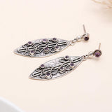 925 Sterling Silver Amethyst Vintage Filigree Drop Earrings