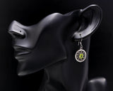 925 Sterling Silver Vintage Peridot Dangle Earrings