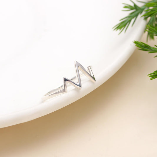 925 Silver Zigzag Open Band Ring