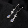 925 Sterling Silver Moonstone Dangle Earrings