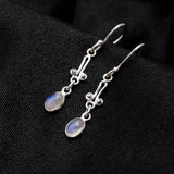 925 Sterling Silver Moonstone Dangle Earrings