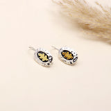 925 Sterling Silver Leaf Dangle Earrings