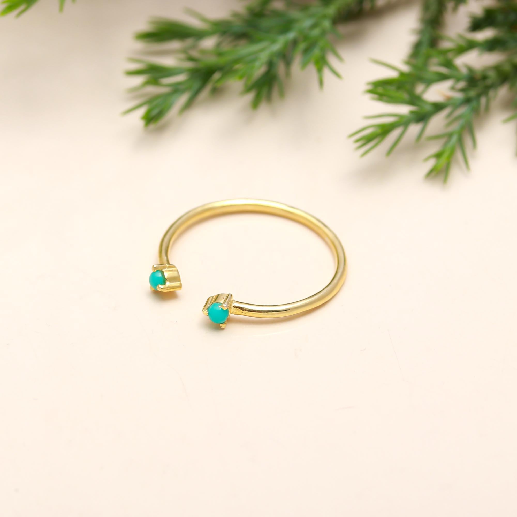 925 Silver Turquoise Open Ring