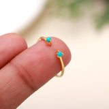 925 Silver Turquoise Open Ring
