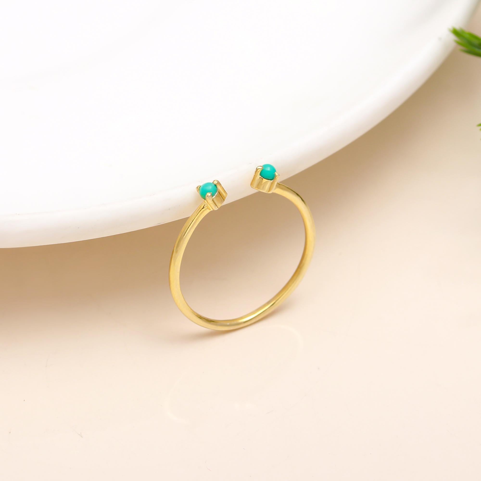 925 Silver Turquoise Open Ring