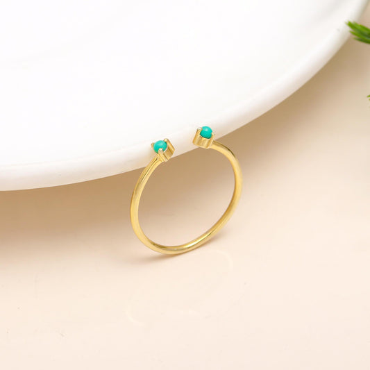925 Silver Turquoise Open Ring
