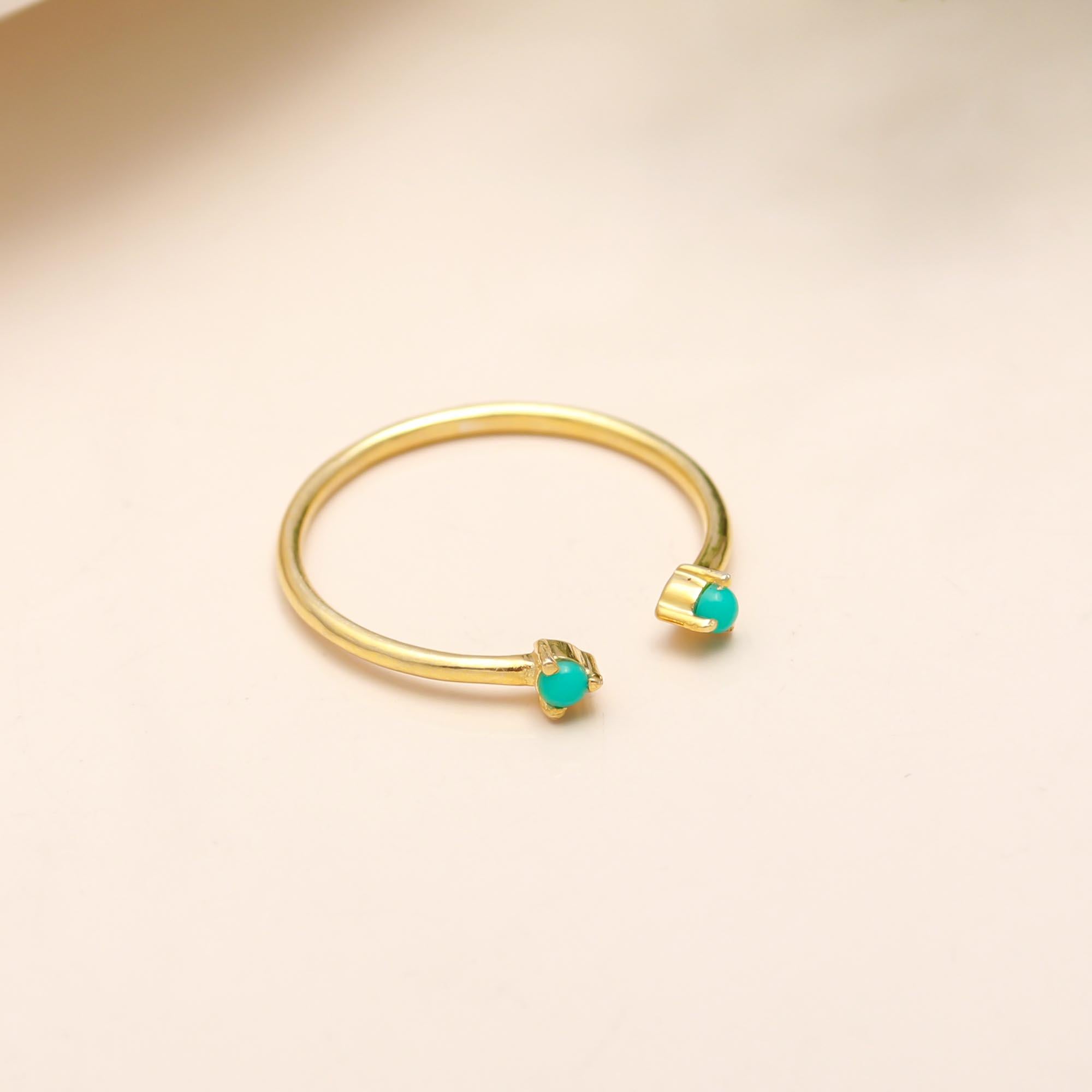 925 Silver Turquoise Open Ring