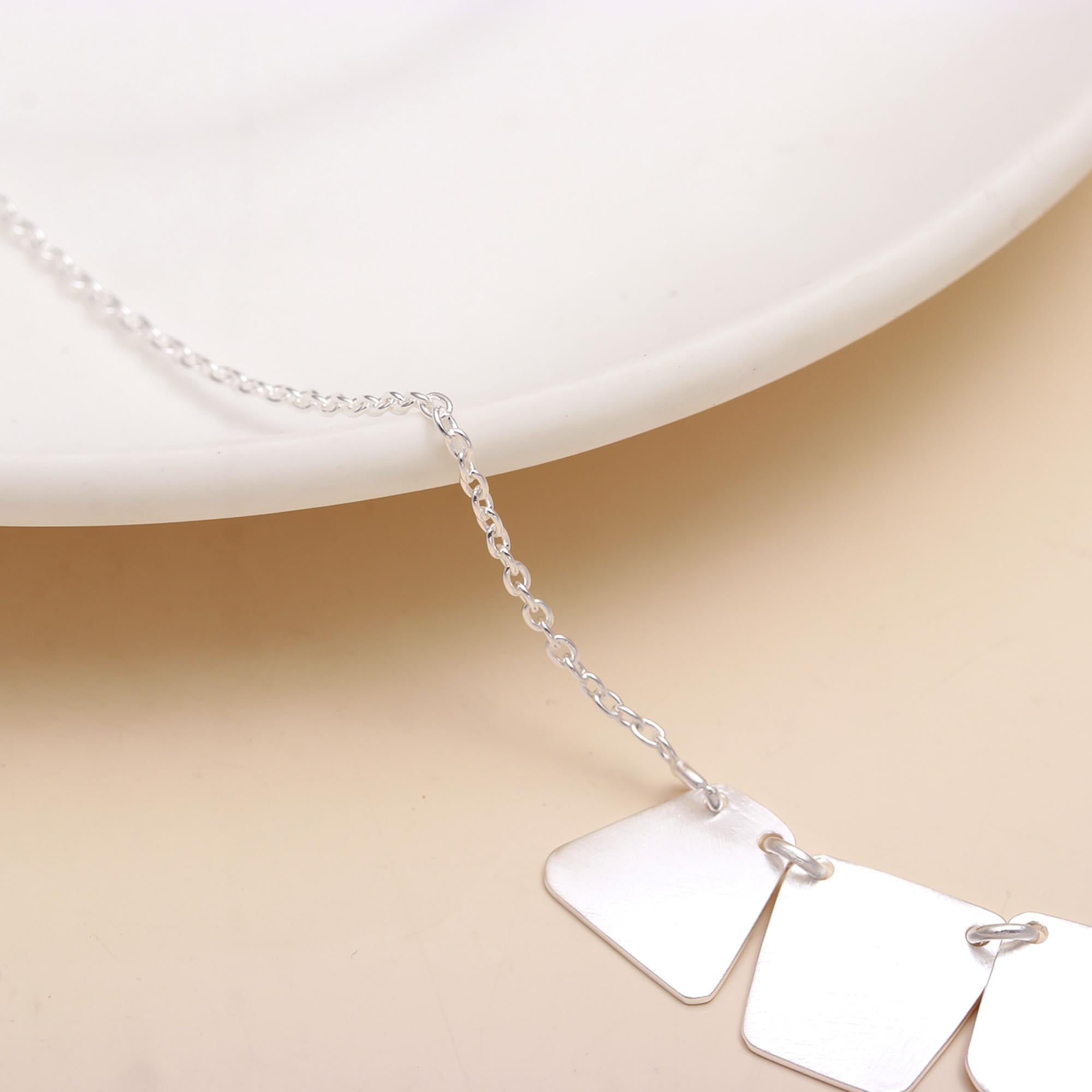 925 Sterling Silver Modern Geometric Minimalist Necklace