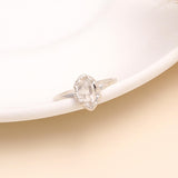 925 Sterling Silver Raw Herkimer Diamond Ring