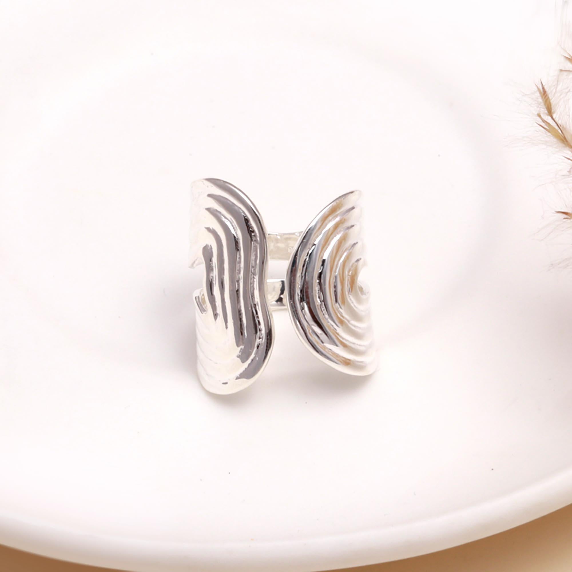 925 Sterling Silver Modern Minimalist Statement Ring