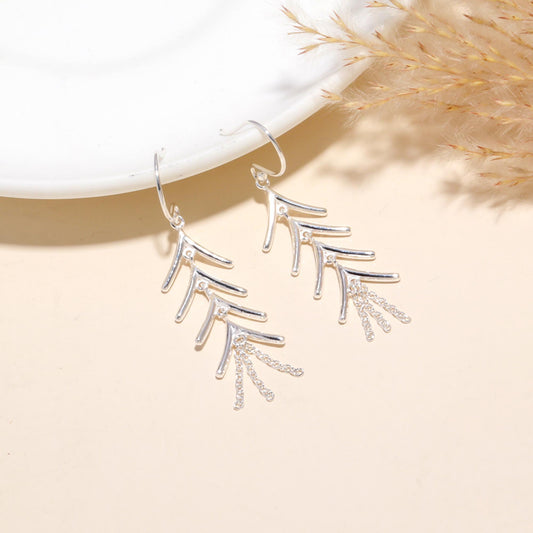 925 Sterling Silver Nature-Inspired Dangle Earrings