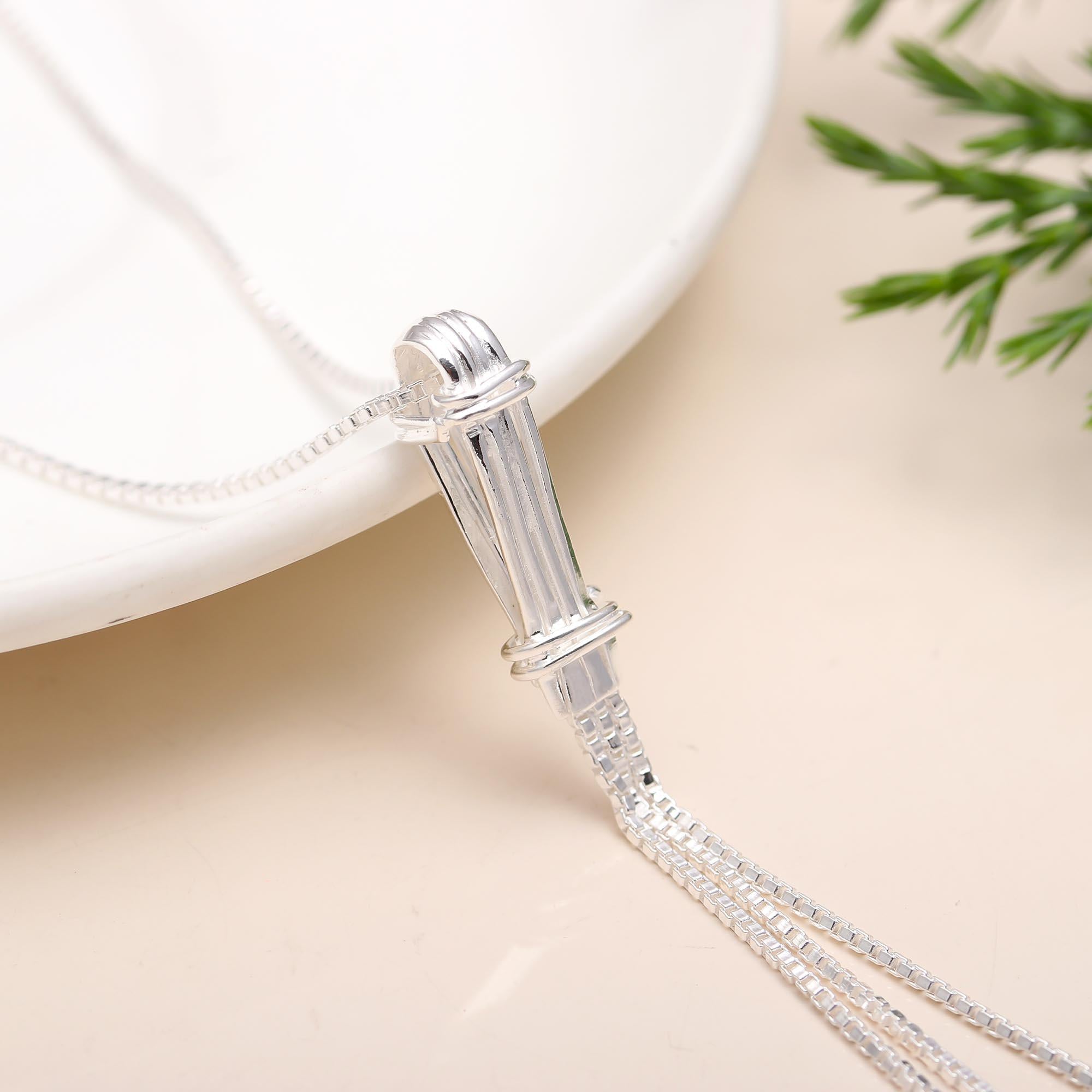 925 Silver Citrine Lariat Necklace