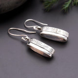925 Silver Long Oval Smoky Quartz Dangle Earrings
